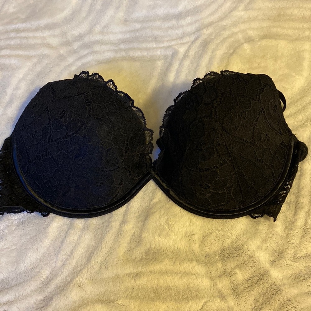 Victoria's Secret Black Lace Push-Up Bra